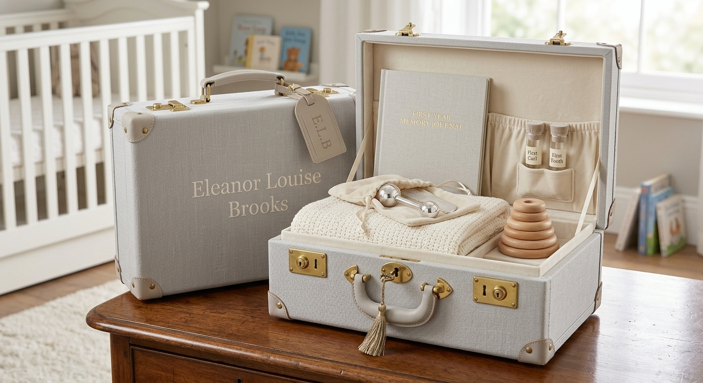 The "Heritage Collection" Luxury Personalized Heirloom Baby Trunk