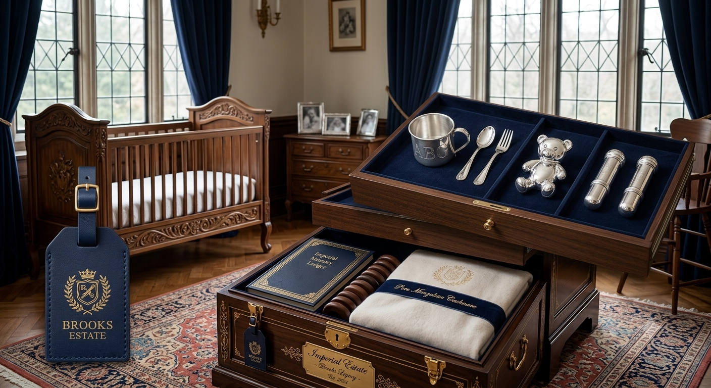 The "Imperial Estate" Bespoke Oak Memory Trunk & Solid Silver Master Gift Set