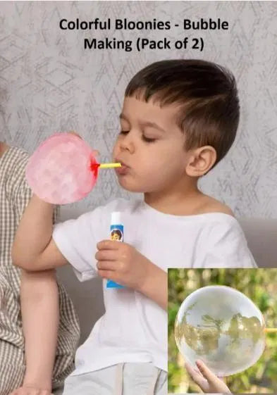 Colorful Bloonies Kids Making Bubbles (Pack of 2)